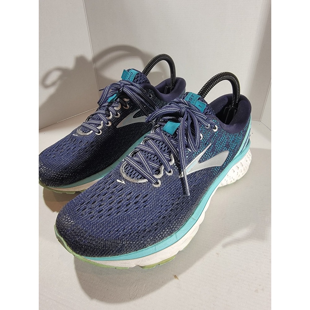 Brooks Ghost 11 Running Shoes Sneakers Womens Sz 7.5B Blue Teal 1202771B493